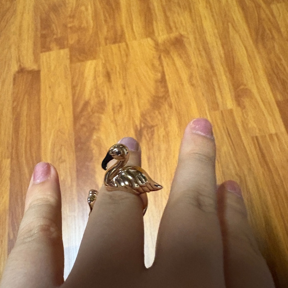 Kate Spade Rose Gold Flamingo Ring - Size 5